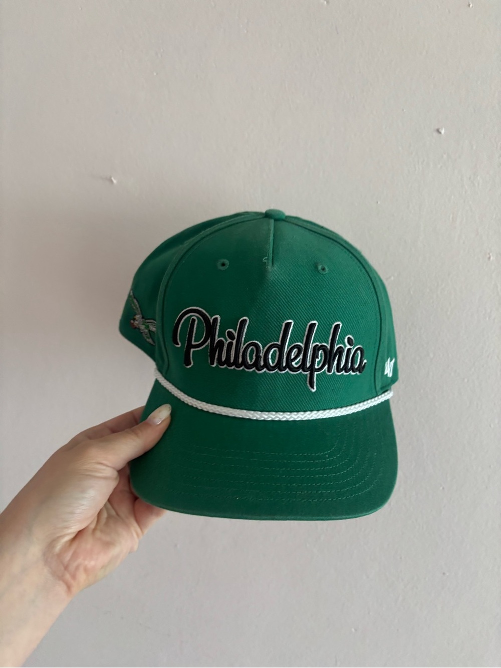 Philadelphia Eagles Green Rope-Trim Baseball Cap